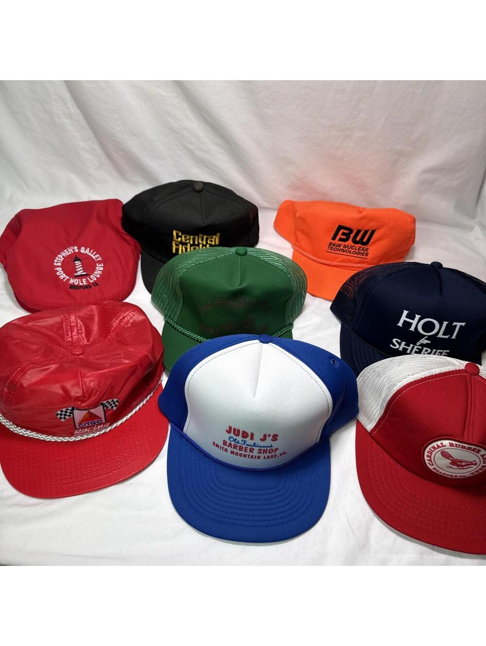 Vintage Trucker Hats Snap Back Large Lot In Nice Condition Citgo Racing Judi J’s